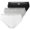 Schiesser Damen 3 Pack Slip Unterwäsche mit Spitze Baumwolle Mix-Multipacks Mutande da Uomo, Assortiti 1_182908, 46 Große Größen Donna