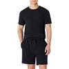 Amazon Essentials Set Pigiama da Uomo in Cotone/Modal con Maglietta a Maniche Corte e Pantaloncini, Nero, XL