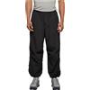 Urban Classics Nylon Parachute Trousers Uomo Pantaloni Nero vestibilità Abbondante