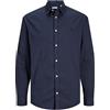 JACK & JONES Jjepaulos-Maglietta LS SN Jeans, Blazer Blu Marine, L Uomo