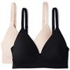 Amazon Essentials Donna Bralette con Scollo a V Foderata in Microfibra Effetto Pesca