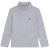 Petit Bateau Sottomaglione da Bambino in Cotone Tinta Unita Apparel Unisex (Set di 1), Grigio, 10 Anni