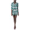 Amazon Essentials Pigiama Leggero in Flanella con Pantaloncini Donna, Bianco Verde Scuro Motivo Scozzese, S