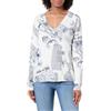 Desigual Woman Flat Knit Thin Gauge Pullover Felpa, Bianco, L Donna