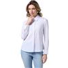 Oltre: Camicia in Popeline con Bottone Gioiello Bianco. 50 Stagione Autunno Inverno 2025