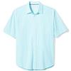 Amazon Essentials Camicia in Popeline a Maniche Corte Regular Fit Uomo, Blu Acqua Percalle, S