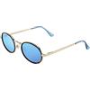 CLANDESTINE - Occhiali da Sole Ovo 17 Gold Matte Habana Ice Blue - Lenti in Nylon Azzurro e Montatura in Acciaio - Occhiali da Sole Unisex - Smart Vision Technology - Più Nitidezza e Meno Riflessi