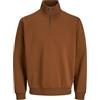 JACK & JONES Jjebradley Sweat Half Zip Noos Felpa Uomo, Monks Robe., L