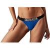 Calvin Klein Donna Slip Bikini con Fascia con Logo, Blu (Patch of Blue), XS