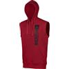 Adidas Felpa con Cappuccio da Uomo Community Vertical Hoody Sleeveless Boxing Senza Maniche, Rosso/Nero, L, Rosso/Nero, L
