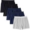 Amazon Essentials Boxer Corti in Jersey di Cotone (Disponibili nelle Taglie Big & Tall) Uomo, Pacco da 5