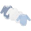 BABIDU | Set 4 Body Neonato Manica Lunga - 100% Cotone, Morbidi e Traspiranti - Body Unisex Bambino e Bambina, Ideale per i Giorni Più Freschi, Made in Europe