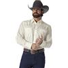 Wrangler Men's Tall Sport Western Snap Shirt Dobby Stripe, Light Tan, 2X - Large Tall