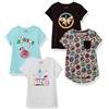 Amazon Essentials Disney | Marvel | Star Wars | Frozen | Princess T-Shirt a Maniche Corte Bambine e Ragazze, Pacco da 4, Bianco Supereroi Marvel/Blu/Grigio/Nero, 4 Anni