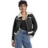 Urban Classics Tb7076-ladies Shearling Jacket Giacche Leggere, Nero/Sabbia Bianca, L Donna