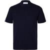 Selected Homme Polo da Uomo a Maglia, Navy Blazer/Dettagli: mélange, M