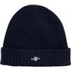 GANT Berretto Unisex Shield Wool, Blu Marino, Taglia Unica