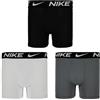 Nike Essential Micro 3Pk Boxer per Bambino Black/White 11/13 Anni