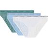 Calvin Klein Donna Slip Taglio Bikini Confezione da 3 Low-Rise Intimo, Multicolore (Slate Turqouis/Frozen Fjord/White), XL