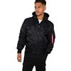 Alpha Industries MA-1 ZH Giacca bomber con stampa sul retro per uomo Black/White