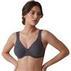 Selene, Reggiseno Contenitivo Donna con Spalline Larghe Comfort e Ferretto, Senza Imbottitura, Collezione Lorea, Colore Grigio, Taglia 6D