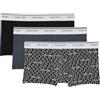 Calvin Klein Uomo Pantaloncini Boxer Confezione da 3 Balance Vita Bassa, Multicolore (Pct/Dft/SIL), XL