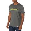 Carhartt T-shirt Carhartt Force, vestibilità comoda, a maniche corte, a maniche corte, logo a blocchi, da Uomo, Grigio, M