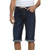JP 1880 708366 - Pantaloncini da Uomo, Taglie Forti, Taglie Forti da L-8XL Fino a 70, in Denim, con Coulisse, Chiusura Lampo, Blu, 58