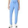Amazon Basics Pantaloni Sanitari Stile Jogger e Yoga con Fascia in Vita e Coulisse Donna, Blu Fiordaliso, XXL Corto