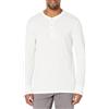 Amazon Essentials Serafino a Nido D'Ape a Maniche Lunghe Regular Fit Uomo, Bianco, S