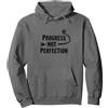 Mademark Progress Not Perfection Motivational Growth Mindset Citazione Felpa con Cappuccio, Unisex per Adulti, Asfalto, S
