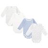 BABIDU | Set 4 Body Neonato Manica Lunga Apertura Spalla - 100% Cotone, Morbidi e Traspiranti - Unisex Bambino e Bambina, Facile da Indossare, Made in Europe