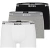 Boss Costume da Bagno da Uomo (Confezione da 3), Bianco/Grigio/Nero, L