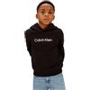 Calvin Klein Bambini Unisex Felpa con Cappuccio Terry con Logo, Nero (CK Black), 8 Anni