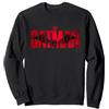 BATMAN The Batman Crimson Drawn Bat Logo Felpa, Unisex per Adulti, Nero, XL