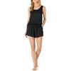 Amazon Essentials Completo da Notte in Raso con Canotta e Pantaloncini Donna, Nero, M