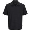 JACK & JONES Polo da Uomo Jprblatate Split Neck, Nero, XS