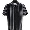 JACK & JONES Jjejeff Resort Stripe Shirt SS SN Pls Jjejeff Resort - Maglietta a Righe SS Pls Uomo (Pacco da 1)