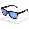 Foster Grant Yuma occhiali da sole uomo polarizzati - montatura wayfarer nera in TR90, lenti specchiate blu & protezione UV400 per sport e quotidiano