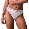 Calvin Klein Donna Slip Taglio Bikini High Leg con Fascia con Logo, Bianco (White), M