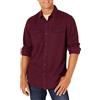 Amazon Essentials Camicia in Flanella Vestibilità Regolare a Maniche Lunghe con Due Tasche Uomo, Bordeaux Puntinato, S