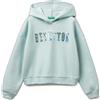 United Colors of Benetton Maglia C/CAPP. M/L 39M2C205E Felpa con Cappuccio, Verde, 140 cm Bambina
