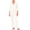 Amazon Essentials Pigiama da donna in modal di cotone con camicia a maniche lunghe e pantaloni lunghi, bianco, XXL