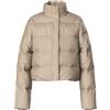 PIECES Pcbee Highneck Cropped Puffer Jacket Mm Giacca, Visone Argenteo, M Donna
