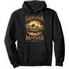 Disney Lion King Hakuna Matata Distresed Portrait Felpa con Cappuccio, Unisex per adulti, Nero, L