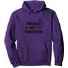 Mademark Progress Not Perfection Motivational Growth Mindset Citazione Felpa con Cappuccio, Unisex per Adulti, Viola, XXL