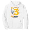 Mademark Tre Piccoli Anni di Sole 3° Regalo di Compleanno Felpa con Cappuccio, Unisex per Adulti, Bianco, XL