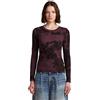 G-STAR 8719965012981 AOP Slim r t LS Wmn, Multicolore (Maroon Forest Camo D27103-e151-h748), M