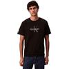 Calvin Klein Uomo T-Shirt Maniche Corte Monologo Tee in Cotone, Nero (Black), 2XL