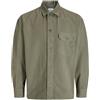 JACK & JONES Jjedover - Maglietta a Maniche Corte LS SN, Oliva impolverato, M